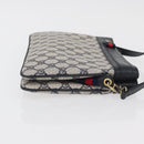 GUCCI GG Supreme Sherry Line Shoulder Bag PVC Navy Gold 904 02 035 Auth YKZ1274-3