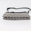 GUCCI GG Supreme Sherry Line Shoulder Bag PVC Navy Gold 904 02 035 Auth YKZ1274-5