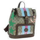 GUCCI GG Supreme Interlocking Backpack PVC Beige Gold 674147 Auth YKZ1279M-1