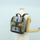GUCCI GG Supreme Interlocking Backpack PVC Beige Gold 674147 Auth YKZ1279M-29