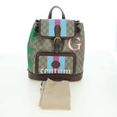 GUCCI GG Supreme Interlocking Backpack PVC Beige Gold 674147 Auth YKZ1279M-12