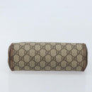 GUCCI GG Supreme Clutch Bag PVC Beige Silver 131022 Auth YKZ127A-6