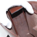 CELINE Shoulder Bag Leather Brown Gold Auth YKZ128-20