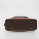 CELINE Macadam Canvas Boston Bag PVC Leather Brown Gold Auth YKZ1280A-5