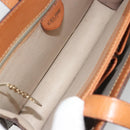 CELINE Macadam Canvas Hand Bag PVC Leather Brown Gold Auth YKZ1282A-11