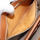CELINE Macadam Canvas Hand Bag PVC Leather Brown Gold Auth YKZ1282A-21