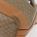 CELINE Macadam Canvas Shoulder Bag PVC Beige Gold Auth YKZ1283-14
