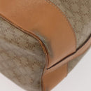 CELINE Macadam Canvas Shoulder Bag PVC Beige Gold Auth YKZ1283-16