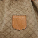 CELINE Macadam Canvas Shoulder Bag PVC Beige Gold Auth YKZ1283-10