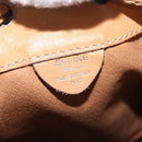 CELINE Macadam Canvas Shoulder Bag PVC Beige Gold Auth YKZ1283-12