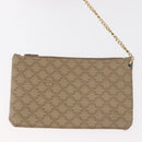 CELINE Macadam Canvas Shoulder Bag PVC Beige Gold Auth YKZ1283-19