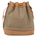 CELINE Macadam Canvas Shoulder Bag PVC Beige Gold Auth YKZ1283-2