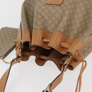 CELINE Macadam Canvas Shoulder Bag PVC Beige Gold Auth YKZ1283-6