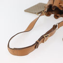 CELINE Macadam Canvas Shoulder Bag PVC Beige Gold Auth YKZ1283-7