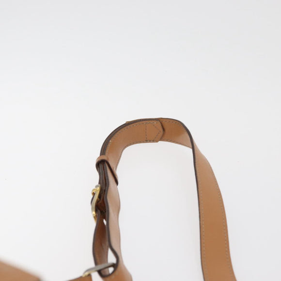 CELINE Macadam Canvas Shoulder Bag PVC Beige Gold Auth YKZ1283