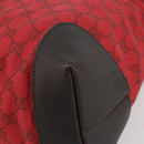 GUCCI GG Canvas Tote Bag Red Gold 308928 Auth YKZ1284A-8