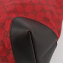 GUCCI GG Canvas Tote Bag Red Gold 308928 Auth YKZ1284A-16