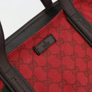 GUCCI GG Canvas Tote Bag Red Gold 308928 Auth YKZ1284A-18