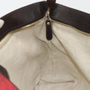GUCCI GG Canvas Tote Bag Red Gold 308928 Auth YKZ1284A-20