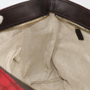 GUCCI GG Canvas Tote Bag Red Gold 308928 Auth YKZ1284A-21