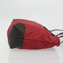GUCCI GG Canvas Tote Bag Red Gold 308928 Auth YKZ1284A-3