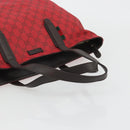 GUCCI GG Canvas Tote Bag Red Gold 308928 Auth YKZ1284A-7