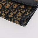 Christian Dior Trotter Canvas Chain Shoulder Bag Navy Gold Auth YKZ1289-14