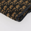 Christian Dior Trotter Canvas Chain Shoulder Bag Navy Gold Auth YKZ1289-16