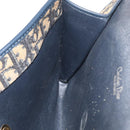 Christian Dior Trotter Canvas Chain Shoulder Bag Navy Gold Auth YKZ1289-18
