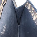Christian Dior Trotter Canvas Chain Shoulder Bag Navy Gold Auth YKZ1289-19