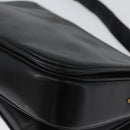 CELINE Shoulder Bag Leather Black Gold Auth YKZ129-16