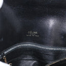 CELINE Shoulder Bag Leather Black Gold Auth YKZ129-11