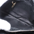 CELINE Shoulder Bag Leather Black Gold Auth YKZ129-19