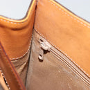 CELINE Macadam Canvas Hand Bag PVC Leather Brown Gold Auth YKZ1290-21