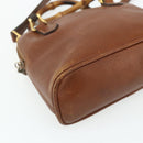 GUCCI Bamboo Hand Bag Leather 2way Brown Gold 007 1014 0231 Auth YKZ1296-16