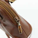 GUCCI Bamboo Hand Bag Leather 2way Brown Gold 007 1014 0231 Auth YKZ1296-19