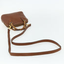 GUCCI Bamboo Hand Bag Leather 2way Brown Gold 007 1014 0231 Auth YKZ1296-8