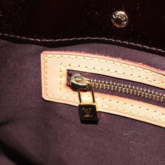 LOUIS VUITTON Monogram Vernis Reade PM Hand Bag Amarante M91993 LV Auth YKZ1297A