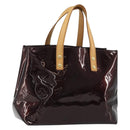LOUIS VUITTON Monogram Vernis Reade PM Hand Bag Amarante M91993 LV Auth YKZ1297A-1