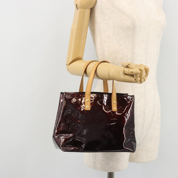 LOUIS VUITTON Monogram Vernis Reade PM Hand Bag Amarante M91993 LV Auth YKZ1297A
