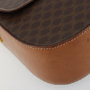 CELINE Macadam Canvas Shoulder Bag PVC Leather Brown Gold Auth YKZ1298-15