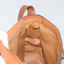 CELINE Macadam Canvas Shoulder Bag PVC Leather Brown Gold Auth YKZ1298-20