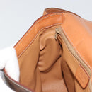 CELINE Macadam Canvas Shoulder Bag PVC Leather Brown Gold Auth YKZ1298-21