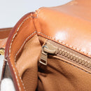 CELINE Macadam Canvas Shoulder Bag PVC Leather Brown Gold Auth YKZ1298-22