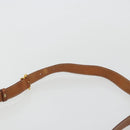 CELINE Macadam Canvas Shoulder Bag PVC Leather Brown Gold Auth YKZ1298-8