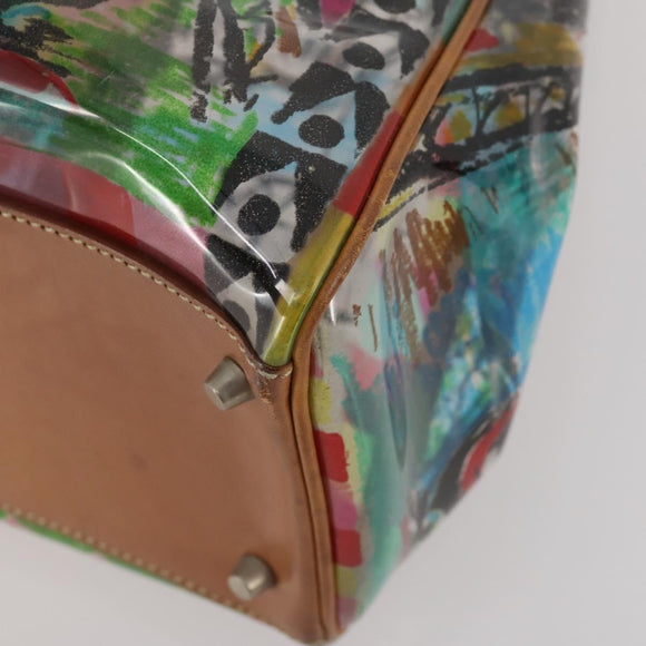 PRADA Handtas Vinyl Veelkleurig Zilver Auth YKZ1299A