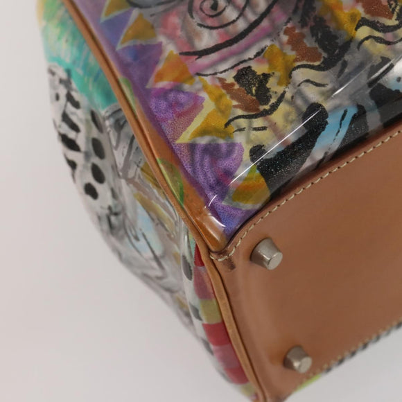 PRADA Handtas Vinyl Veelkleurig Zilver Auth YKZ1299A