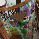 PRADA Handtas Vinyl Veelkleurig Zilver Auth YKZ1299A-18
