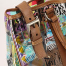 PRADA Handtas Vinyl Veelkleurig Zilver Auth YKZ1299A-19