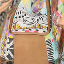 PRADA Handtas Vinyl Veelkleurig Zilver Auth YKZ1299A-21